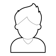 Man of male avatar person people and human theme Isolated design Vector illustration