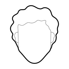 Man head of male avatar person people and human theme Isolated design Vector illustration