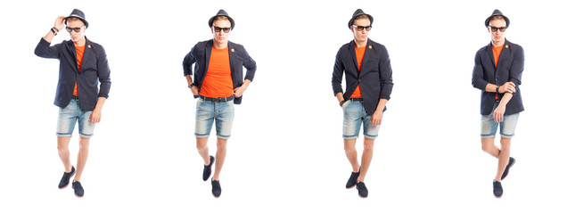 Stylish young male dressed in summer clothes