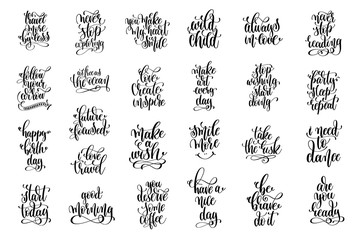 set of 25 black and white positive quote