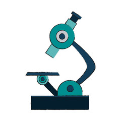 Microscope of science laboratory and chemistry theme Isolated design Vector illustration