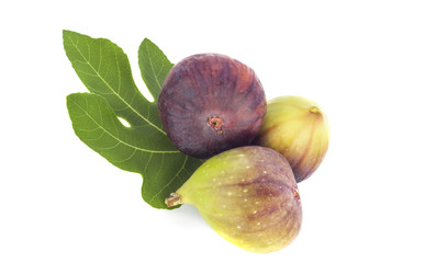 Fruits figs on white background