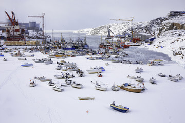 port of Illulissat In winter