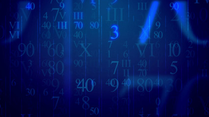 Letters in Latin and Arabic figures in cyberspace