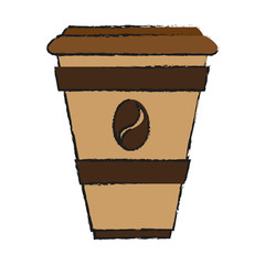 Coffe mug of drink and breakfast theme Isolated design Vector illustration