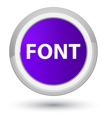 Font prime purple round button