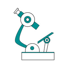 Microscope of science laboratory and chemistry theme Isolated design Vector illustration