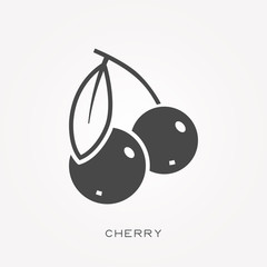 Silhouette icon cherry