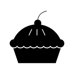 cake cherry dessert pastry product food fresh vector illustration