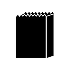 paper bag bakery empty shopping element vector illustration