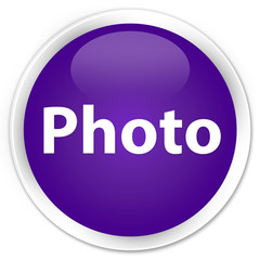 Photo premium purple round button