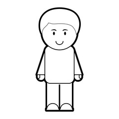 Boy cartoon of kid childhood and little theme Isolated design Vector illustration