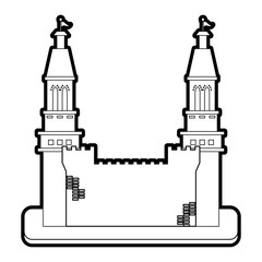 Obraz premium Castle of palace medieval and fairytale theme Isolated design Vector illustration