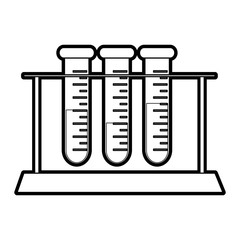 Tubes of science laboratory and chemistry theme Isolated design Vector illustration