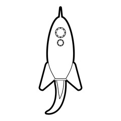 Rocket icon Spaceship aircraft and start up theme Isolated design Vector illustration