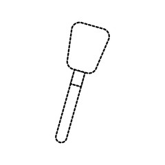 spatula cream decoration cake utensil vector illustration