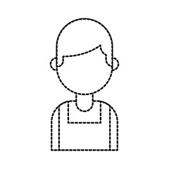 portrait young confident chef man in uniform vector illustration