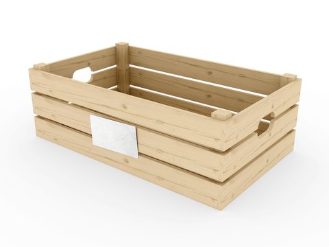 Wooden Fruit Crates, 3D model