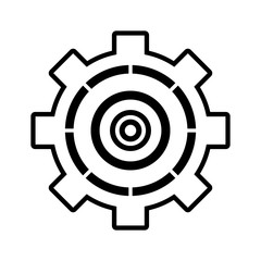 Gear icon of cog circle wheel and machine theme Isolated design Vector illustration