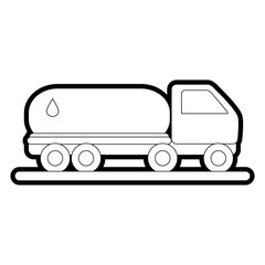 Oil truck of industry and fuel theme Isolated design Vector illustration