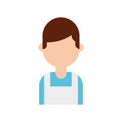 portrait young confident chef man in uniform vector illustration