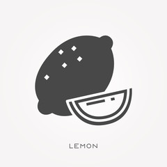 Silhouette icon lemon