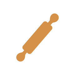 rolling pin kitchen utensil handles cooking vector illustration