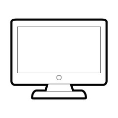 Computer of device gadget technology and electronic theme Isolated design Vector illustration