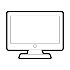 Computer of device gadget technology and electronic theme Isolated design Vector illustration
