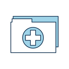 medical health record folder for wellness vector illustration