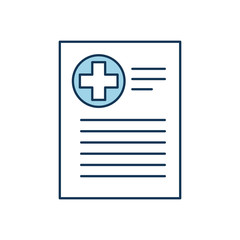 Obraz premium patient file icon medical report analysis diagnosis symbol vector illustration
