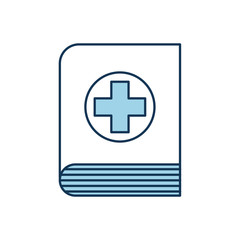 medical book science literature healthcare icon vector illustration