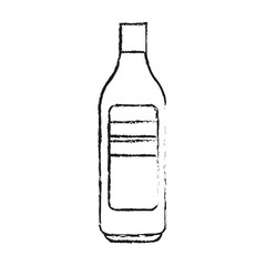 Vine bottle of drink beverage and restaurant theme Isolated design Vector illustration