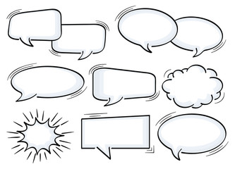 Fototapeta premium Sammlung von Comic Sprechblasen 