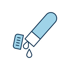 medical test tube with blood sample vector illustration