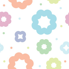 vector seamless children colorful abstract pattern