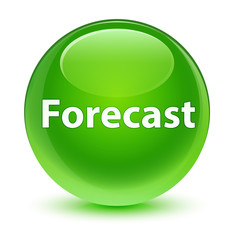 Forecast glassy green round button