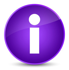 Info icon elegant purple round button