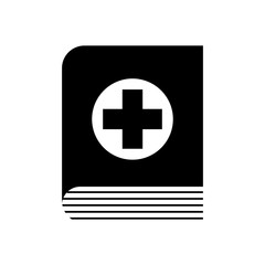 medical book science literature healthcare icon vector illustration
