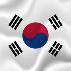 South Korea flag background. Vector illustration.