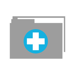 medical health record folder for wellness vector illustration