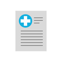 patient file icon medical report analysis diagnosis symbol vector illustration