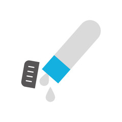 medical test tube with blood simple vector illustration