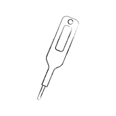 digital thermometer medical instrument care health vector illustration