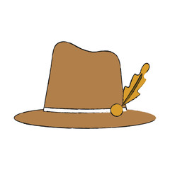 Hat icon of cloth costume and accessory theme Isolated design Vector illustration