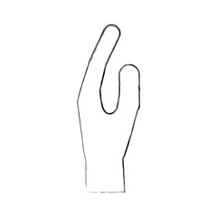 Obraz premium human hand medical heart support gesture icon vector illustration