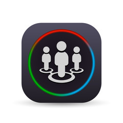 Dark MultiColor Web Button