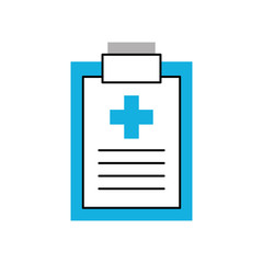 clipboard checklist report medical instrument work vector illustration