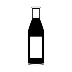liquor bottle icon image vector illustration design  black and white