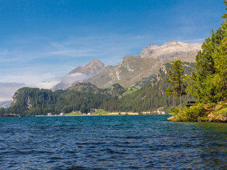 Mountain lake and forest
